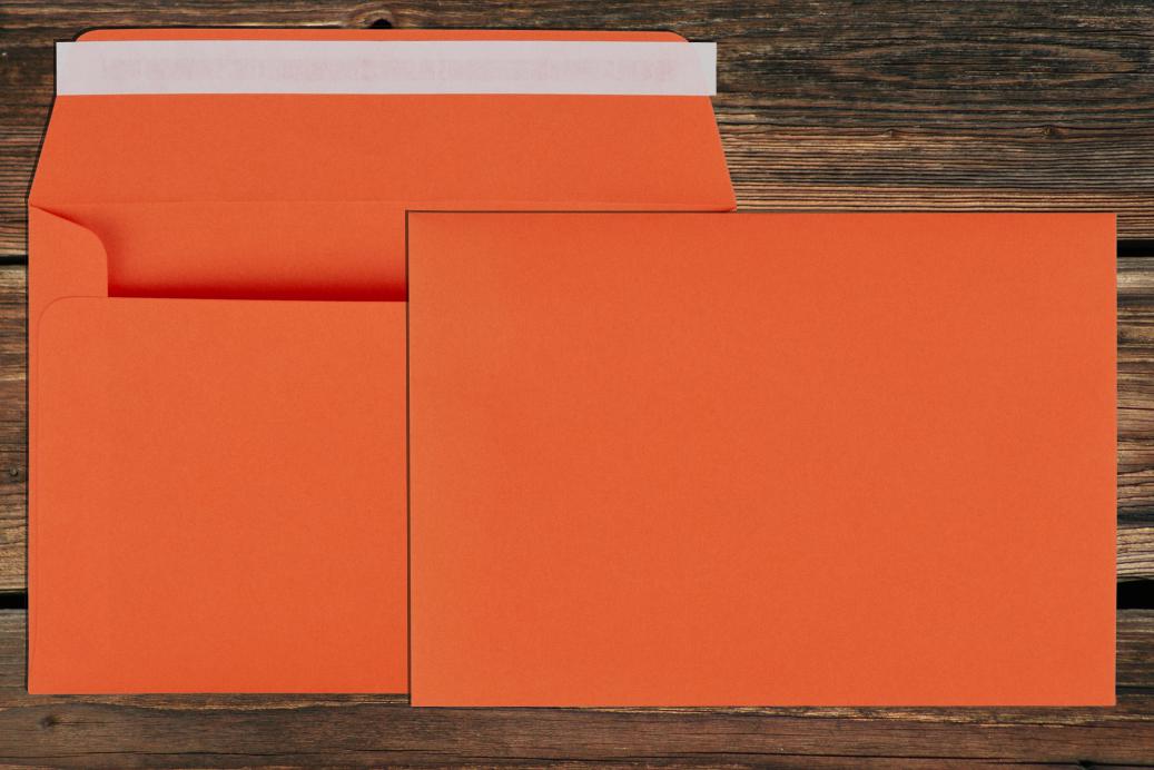 Briefhüllen C6 114x162 mm Haftklebend Orange 80 g/qm